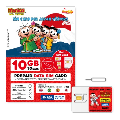 (10GB / 30DAYS) MONICA AND FRIENDS Prepaid SIM Card - Multi SIM (Ver.2022)